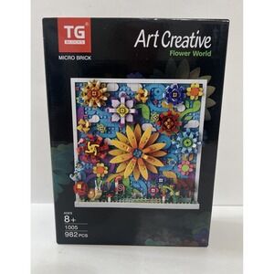 TG Blocks Micro‎ Brick Art Creative Flower World 982 Pieces  NIB
